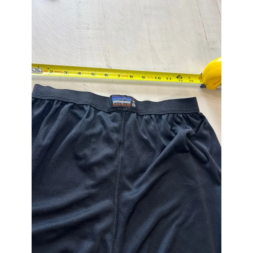 Patagonia Capilene Mens XL Black Base Layer Leggings Made in USA Thermal Pants - Picture 3 of 6